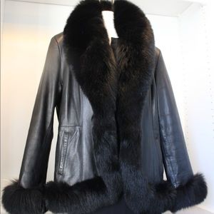 COPY - Gucci leather and fur jacket!